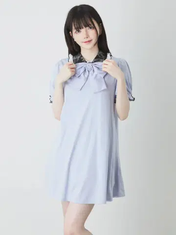 [ 미사용 새상품 ] Ank Rouge 카라 레이스 컷 OP