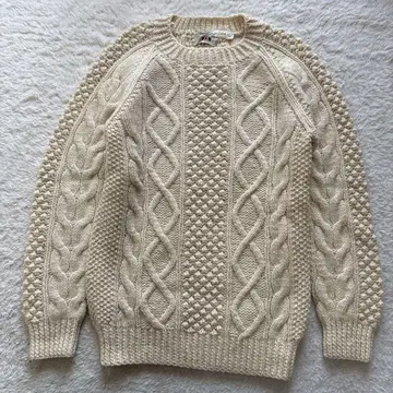 90's VAN JAC 팝콘 피셔맨즈 니트 아란 니트