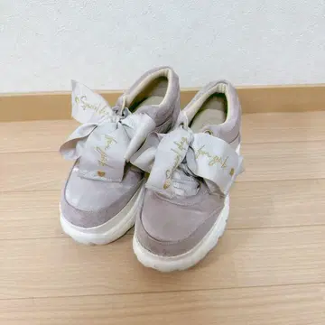 LIZLISA 리본 통굽 스니커즈 양산형 신발 23cm