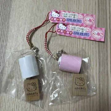 고토치 키티 가나가와 한정판 카마보코 키티 스트랩 홍백 세트 새상품