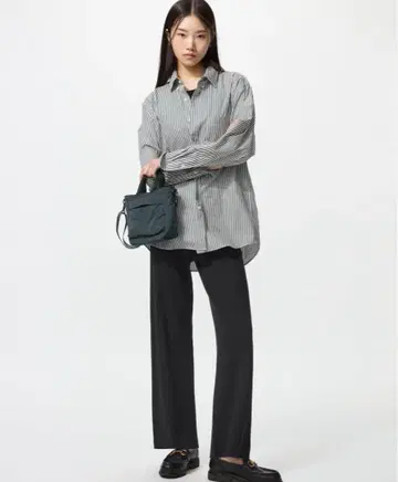 새상품 UNIQLO 워셔블 니트 리브 팬츠 XXL 긴 길이 블랙