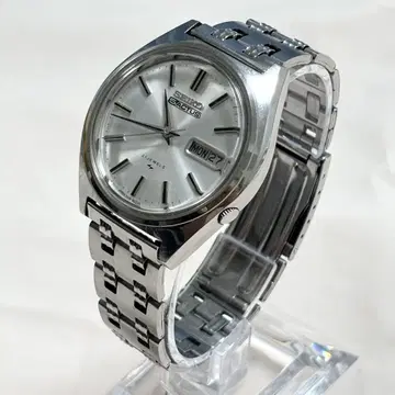 작동 SEIKO 5 ACTUS 남성용 손목시계 자동 태엽 실버 데이데이트