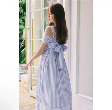 Multi-Way Back Ribbon Stripe Dress
