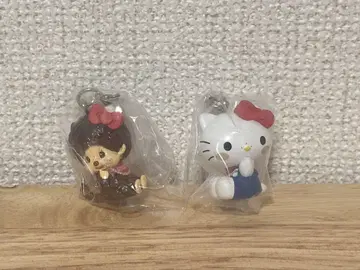 몬치치 x 헬로키티 메지루시 액세서리 몬치치 헬로키티 가챠