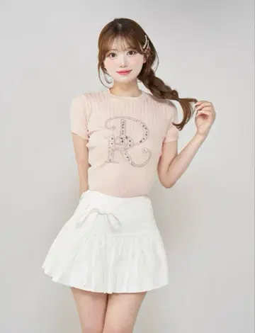 다리치 DR 비쥬 리브 니트탑 핑크