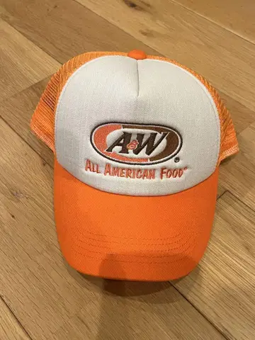 A&W 캡 오렌지 모자 메쉬 오키나와