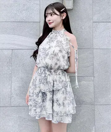 NOMAE 암홀 프릴 미니 원피스