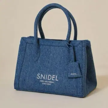 SNIDEL 스나이델 데님백 데님 백 로고 핸드백
