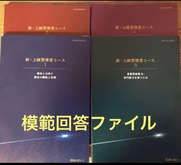 JMAM의 [신 상급 관리자 코스] 전 5단위의 모범 답안 파일