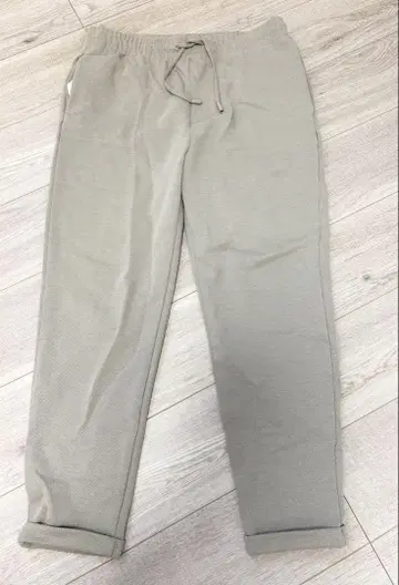 ZARA 남성용 이지케어 조거 허리 팬츠 카키 L 사이즈