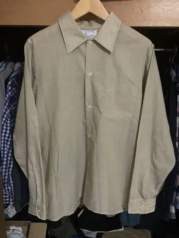 60년대 sanforized 단색 셔츠
