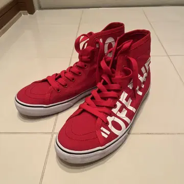 vans 하이컷 스니커즈 빨간색 27.5cm