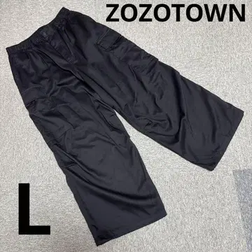 블랙 와이드 팬츠 남성용 L 사이즈