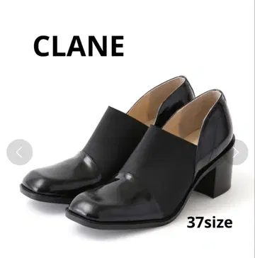 CLANE 신발 가죽 37 24cm 힐 사이드 고아 클라네