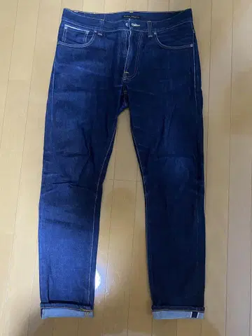 누디 진스 코 다크 블루 데님 33/32