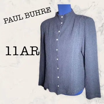 [ PAUL BUHRE ] 폴 뷰레 자켓 11AR 골드 버튼 실크 블랙