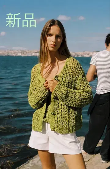 택 포함 새상품 8600엔! ZARA 자라 * 리본 니트 자켓 L