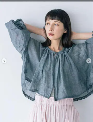 사만사 모스모스 kazumi 케이프 부착 볼레로