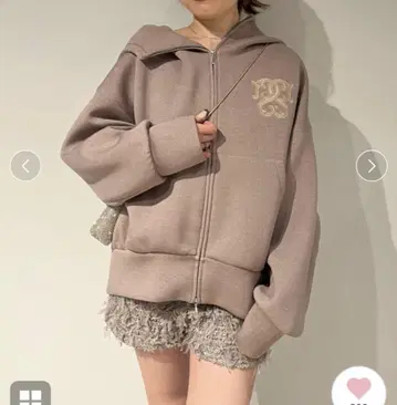 볼륨 후드티 모카