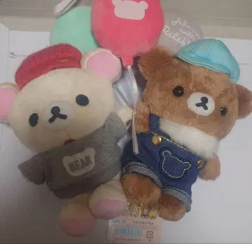 코리락쿠마 & 차이로이코구마 사이좋은 봉제 인형 풍선