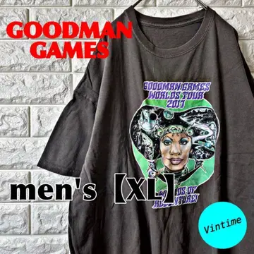 AM79 [GOODMAN GAMES] 프린트 셔츠 [남성용 XL] 차콜