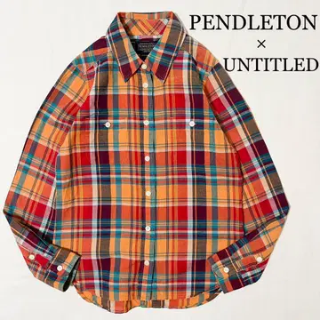 PENDLETON 펜들턴 UNTITLED 콜라보 체크 셔츠 구제 의류