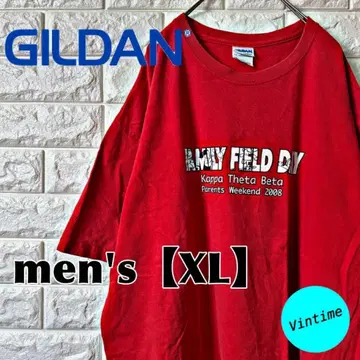 AM78 [ GILDAN ] 프린트 T셔츠 [ 남성용 XL ] 레드