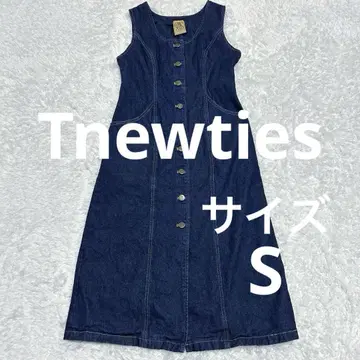Tnewties [ 식빵 테두리를 잘라낸 ] 데님 롱 원피스