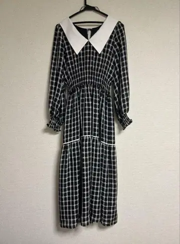 새상품급 FURFUR 체크 원피스