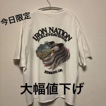 오늘 한정판 90s USA제 Harley-Davidson 이글 T셔츠