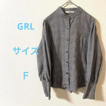 GRL 체크 무늬 버튼 셔츠