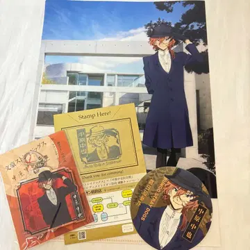 문호 스트레이독스 나카하라 츄야 기념관 콜라보 아크릴 키링 클리어 파일