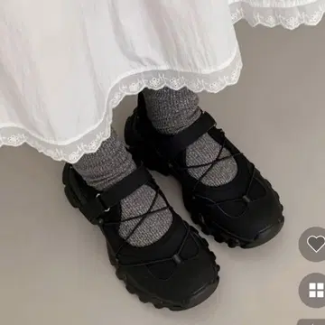 NUGU 멜리 제인풍 x 볼륨 밑창 스트링 스니커즈