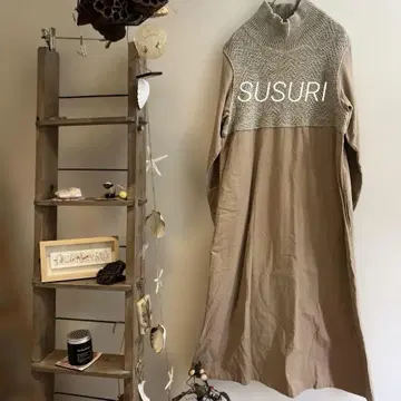 새상품급! SUSURI/스스리 크라프트 하이넥 원피스