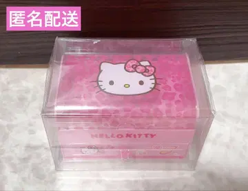 헬로키티 핑크 레오파드 무늬 팬시 소품함 미개봉 새상품
