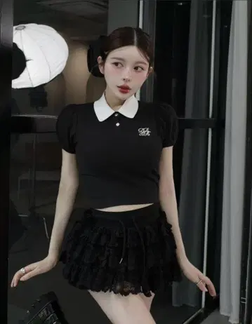 DRCH 바이컬러 피케 셔츠