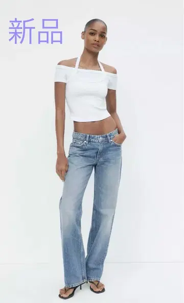 택 포함 새상품! ZARA 자라*스트레이트 로우라이즈 데님 팬츠 40