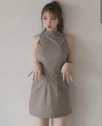 andmary 나탈리 체크 미니 원피스
