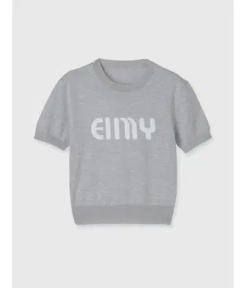 EIMY 로고 하프 슬리브 니트