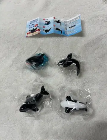 스마 월드 오리지널 가챠가챠 뚜껑 스토퍼 범고래 피규어