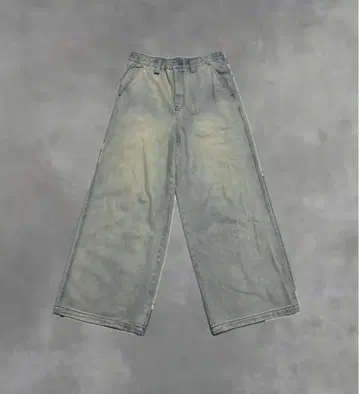 라이트 블루 와이드 데님 팬츠