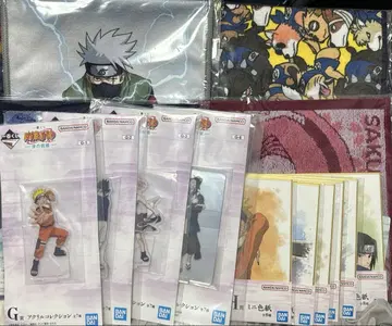NARUTO 제일복권 타월 아크릴 스탠드 색지 묶음 판매