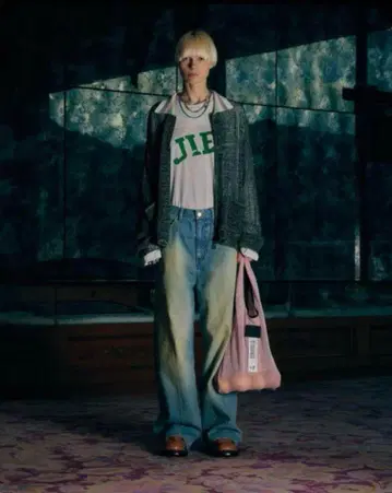 jieda 23ss 와이드 데님 유즈드 가공