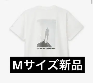 M 사이즈 GOD ONLY KNOWS 포토 프린트 티셔츠