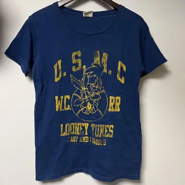 U.S.M.C. 루니 툰즈 셔츠 세타가야 베이스 풍