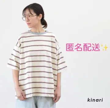 [ 새상품급! ] prit 프릿 천축 아이비 보더 5분 소매 T셔츠