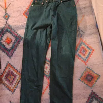 레어 리바이스 Levi's 512 그린 스트레이트 데님