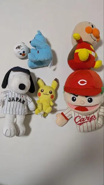 봉제 인형 세트 (카프 보이, 스누피, 호빵맨, 피카츄 외)