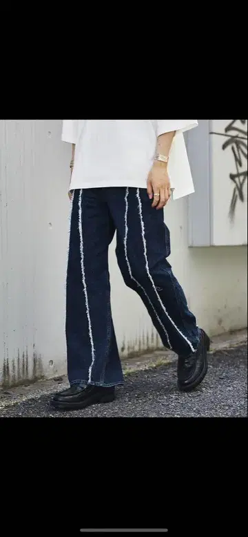 JIEDA SWITCHING OVER DENIM PANTS