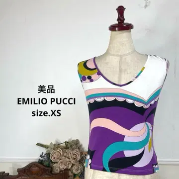 새상품급 EMILIO PUCCI 푸치 패턴 슬리브리스 XS 에밀리오 푸치